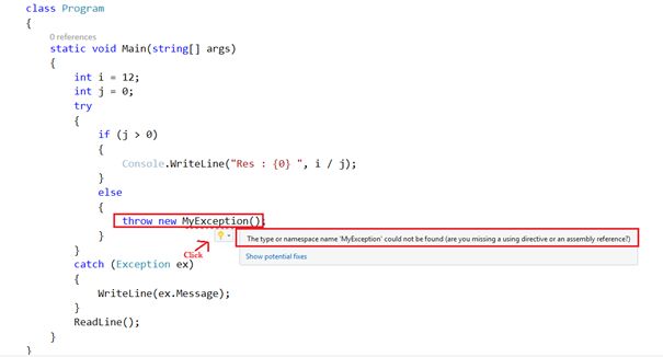 throw new Myexception